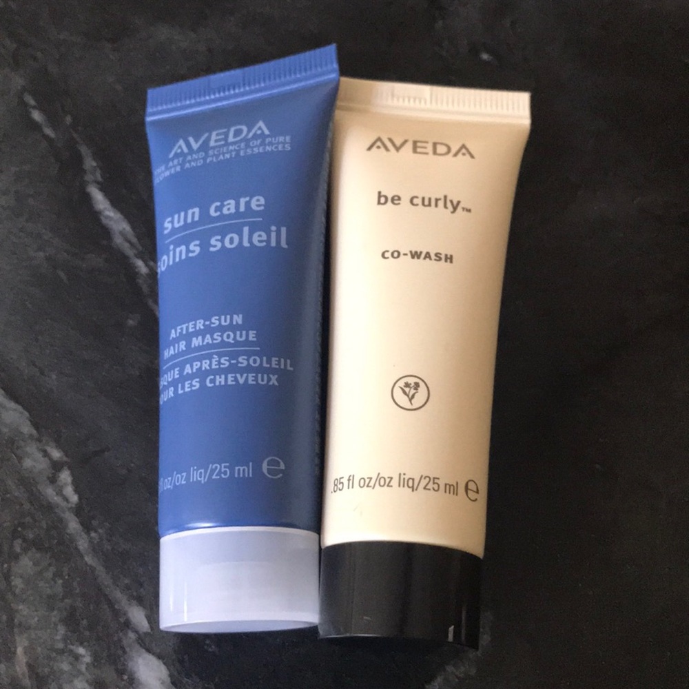 Aveda be curly co-wash + after -sun hair masque